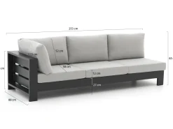 Bellagio Avolo Gartensofa 3-Sitzer rechter Arm 253 cm