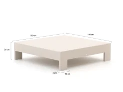 Bellagio Avolo Loungetisch 100x100x26 cm