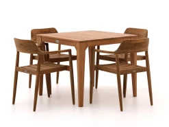 Bellagio Balba/Bruca 90 cm Gartenmöbel-Set 5-teilig stapelbar