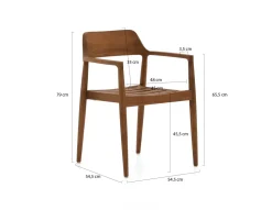 Bellagio Balba/Bruca 90 cm Gartenmöbel-Set 5-teilig stapelbar