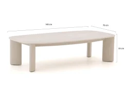 Bellagio Battuello Loungetisch 140x70x35 cm