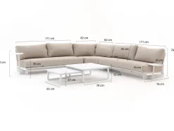 Bellagio Bertinoro Ecklounge-Set 5-teilig