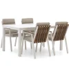 Bellagio Bertinoro/Menzano 160 cm Gartenmöbel-Set 5-teilig stapelbar