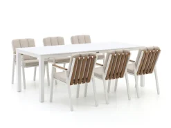 Bellagio Bertinoro/Menzano 220 cm Gartenmöbel-Set 7-teilig stapelbar