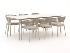 Bellagio Birgi Novo/Induno Deens Ovaal 220cm dining tuinset 7-delig stapelbaar