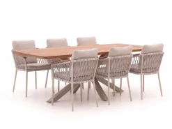 Bellagio Birgi Novo/Induno Deens Ovaal 240cm dining tuinset 7-delig stapelbaar