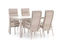 Bellagio Bondeno/Sestino 160 cm Gartenmöbel-Set 5-teilig verstellbar