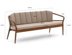 Bellagio Brasimone Gartensofa 3-Sitzer 188 cm