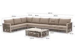 Bellagio Cadora Ecklounge-Set 5-teilig links 7-Sitzer
