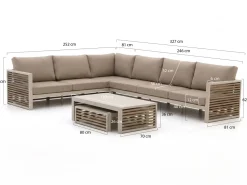 Bellagio Cadora Ecklounge-Set 5-teilig links 7-Sitzer