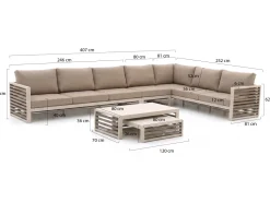 Bellagio Cadora Ecklounge-Set 5-teilig rechts 7-Sitzer