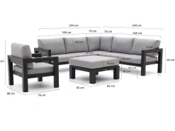 Bellagio Campazzo Ecklounge-Set 5-teilig 6-Sitzer