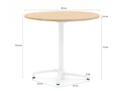 Bellagio Canzo Klapptisch ø 85cm (h:75cm)