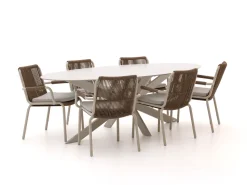 Bellagio Caronia/Furato ellips 240 cm Gartenmöbel-Set 7-teilig stapelbar