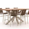 Bellagio Caronia/Induno Dänisch oval 220 cm Gartenbar-Set 7-teilig stapelbar