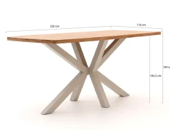 Bellagio Caronia/Induno Dänisch oval 220 cm Gartenbar-Set 7-teilig stapelbar