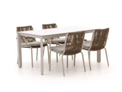 Bellagio Caronia/Sestino 160 cm Gartenmöbel-Set 5-teilig stapelbar