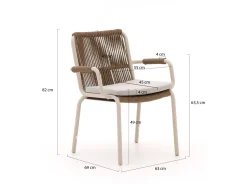 Bellagio Caronia/Sestino 160 cm Gartenmöbel-Set 5-teilig stapelbar