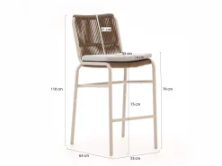 Bellagio Caronia/Tritoni ø 110 cm Gartenbar-Set 5-Teilig Stapelbar