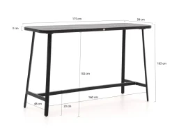 Bellagio Cino Bartisch Outdoor 175x58x105 cm