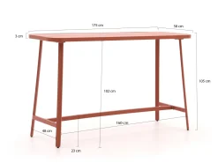 Bellagio Cino Bartisch Outdoor 175x58x105 cm