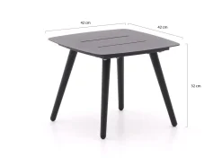 Bellagio Cino Loungetisch 42x42x32 cm