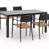 Bellagio Cino/Menzano 160 cm Gartenmöbel-Set 5-teilig stapelbar
