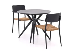 Bellagio Cino/Sora ø 90 cm Gartenmöbel-Set 3-teilig stapelbar