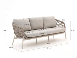 Bellagio Cupello Gartensofa 3-Sitzer 215 cm