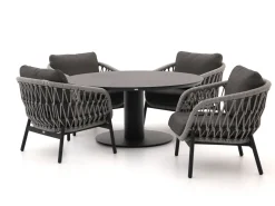 Bellagio Cupello/La Fonte ø 150 cm Low Dining Gartenmöbel-Set 5-teilig