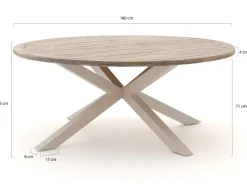 Bellagio Cupello/ROUGH-Y ø 180 cm Gartenmöbel-Set 7-teilig