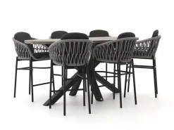 Bellagio Cupello/ROUGH-Y Ellips 240 cm Gartenbar-Set 7-teilig stapelbar