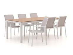 Bellagio Dranera/Fidenza 220 cm Gartenmöbel-Set 7-teilig stapelbar