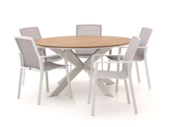 Bellagio Dranera/Fidenza ø 149 cm Gartenmöbel-Set 6-teilig stapelbar
