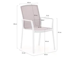 Bellagio Dranera/Fidenza ø 149 cm Gartenmöbel-Set 6-teilig stapelbar