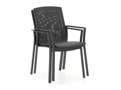 Bellagio Dranera/Fidenza ø 149 cm Gartenmöbel-Set 6-teilig stapelbar