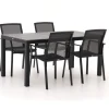 Bellagio Dranera/Fidenza 160 cm Gartenmöbel-Set 5-teilig stapelbar