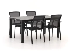 Bellagio Dranera/Fidenza 160 cm Gartenmöbel-Set 5-teilig stapelbar