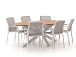 Bellagio Dranera/Fidenza oval 220 cm Gartenmöbel-Set 7-teilig stapelbar