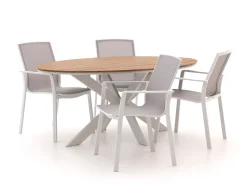 Bellagio Dranera/Fidenza oval 180 cm Gartenmöbel-Set 5-teilig stapelbar