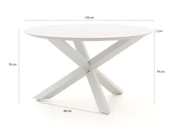 Bellagio Dranera/Lodola ø 130 cm Gartenmöbel-Set 5-teilig stapelbar