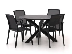Bellagio Dranera/Lodola ø 130 cm Gartenmöbel-Set 5-teilig stapelbar