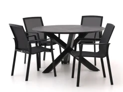 Bellagio Dranera/Lodola ø 130 cm Gartenmöbel-Set 5-teilig stapelbar