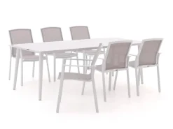 Bellagio Dranera/Sora 220 cm Gartenmöbel-Set 7-teilig stapelbar