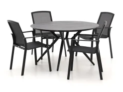 Bellagio Dranera/Sora ø 127 cm Gartenmöbel-Set 5-teilig stapelbar