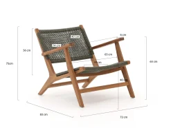 Bellagio Elcito Gartensessel mit Hocker