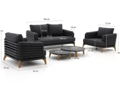 Bellagio Esenta Sessel-Sofa Lounge-Set 5-teilig