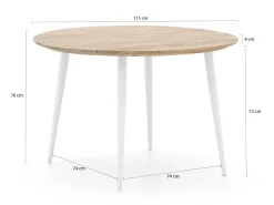 Bellagio Falcade Gartentisch ø 115 cm
