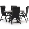 Bellagio Fermo/Fidenza oval 180 cm Gartenmöbel-Set 5-teilig verstellbar