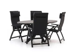 Bellagio Fermo/Fidenza oval 180 cm Gartenmöbel-Set 5-teilig verstellbar